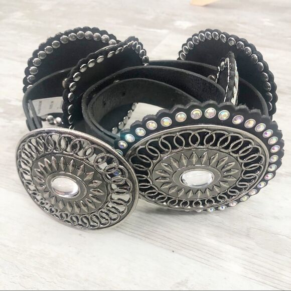 BOHO Crystal Stud Medallion Belt - Picture 1 of 8